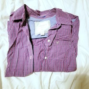 Purple Plaid American Eagle Shirt